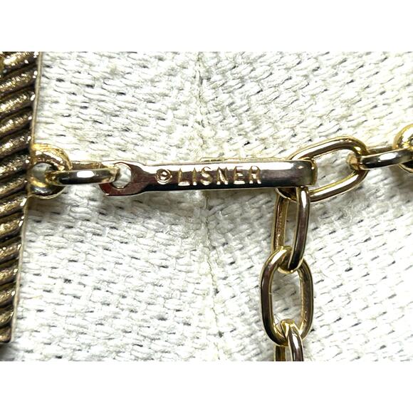 Vintage Lisner Multistrand Necklace Gold Tone White Clear Lucite Beads 1950s-60s - Picture 2 of 10